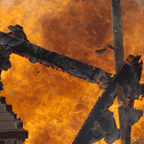 Commerce City Fire Department training on house fire